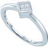 Image 1 : 0.10CT Diamond Invisible 14KT Ring White Gold