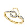 Image 1 : 0.05CT Diamond Micro-Pave 10KT Ring Yellow Gold