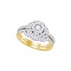 Image 1 : 0.60CT Diamond Bridal 14KT Ring Yellow Gold