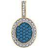 Image 1 : 0.35CT Diamond Micro-Pave 10KT Pendant Yellow Gold
