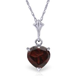 1.15 ctw Garnet Necklace Jewelry 14KT White Gold