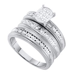 0.33CT Diamond Trio Set 10KT Ring White Gold