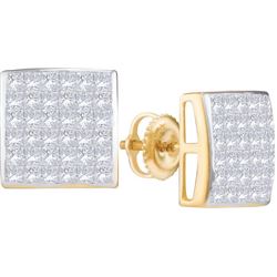 0.20CT Diamond Invisible 14KT Earrings Yellow Gold