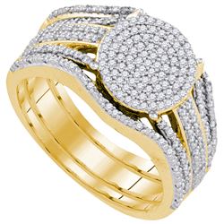 0.35CT Diamond Mirco-Pave 10KT Ring Yellow Gold