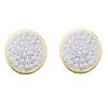 Image 1 : 0.20CT Diamond Micro-Pave 10KT Earrings Yellow Gold