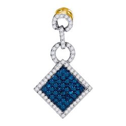 0.35CT Diamond Micro-Pave 10KT Pendant Yellow Gold
