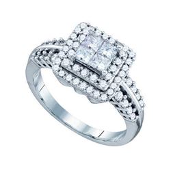 1.0CT Diamond Invisible 14KT Ring White Gold