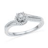 Image 1 : 0.02CT Diamond Bridal 10KT Ring White Gold