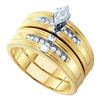 Image 1 : 0.25CT Diamond Trio Set 10KT Ring White Gold