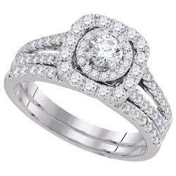 1.50CT Diamond Bridal 14KT Ring White Gold