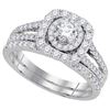Image 1 : 1.50CT Diamond Bridal 14KT Ring White Gold