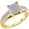 Image 1 : 0.20CT Diamond Micro-Pave 10KT Ring Yellow Gold