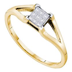 0.15CT Diamond Invisible 14KT Ring Yellow Gold
