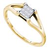Image 1 : 0.15CT Diamond Invisible 14KT Ring Yellow Gold