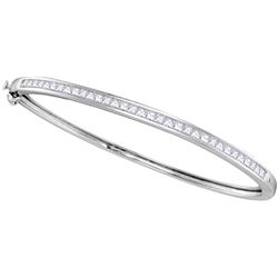 2.0CT Diamond Invisible 14KT Bangle White Gold
