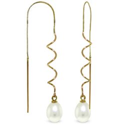 8 ctw Pearl Earrings Jewelry 14KT Yellow Gold