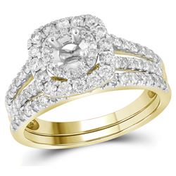 1CT Diamond Semi-Mount 14KT Ring Yellow Gold
