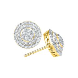 0.75CT Diamond Anniversary 10KT Earrings Yellow Gold