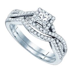 0.60CT Diamond Bridal 14KT Ring White Gold