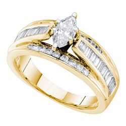 1.0CT Diamond Bridal 14KT Ring Yellow Gold