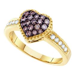 0.50CT Diamond Heart 14KT Ring Yellow Gold
