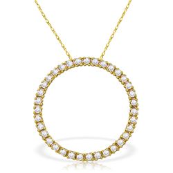 0.52 ctw Diamond Anniversary Necklace Jewelry 14KT White Gold