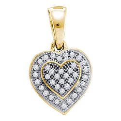 0.10CT Diamond Heart 10KT Pendant Yellow Gold