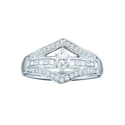 0.50CT Diamond Bridal 14KT Ring White Gold