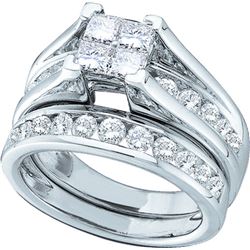 1.0CT Diamond Invisible 14KT Ring White Gold