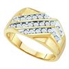Image 1 : 0.50CT Diamond Mens 10KT Ring Yellow Gold