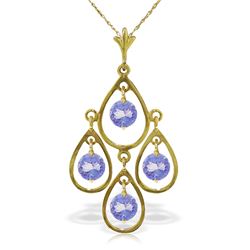 1.20 ctw Tanzanite Necklace Jewelry 14KT Yellow Gold
