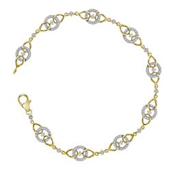 0.50CT Diamond Anniversary 10KT Bracelet Yellow Gold