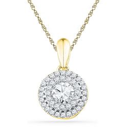0.50CT Diamond Anniversary 10KT Pendant Yellow Gold