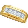 Image 1 : 1.0CT Diamond Mens 14KT Ring Yellow Gold