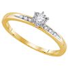 Image 1 : 0.10CT Diamond Bridal 14KT Ring Yellow Gold