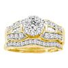 Image 1 : 1CT Diamond Bridal 14KT Ring Yellow Gold