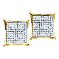 0.25CT Diamond Micro-Pave 10KT Earrings White Gold
