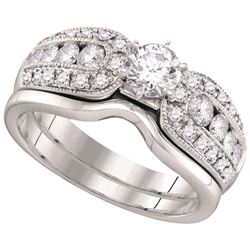 1.0CT Diamond Bridal 14KT Ring White Gold