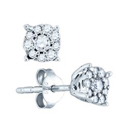 0.25CT Diamond Anniversary 10KT Earrings White Gold