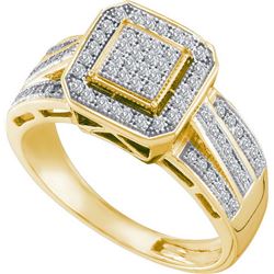 0.25CT Diamond Micro-Pave 10KT Ring Yellow Gold