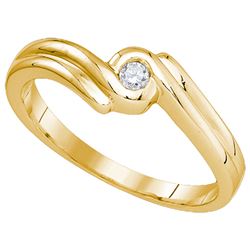 0.05CT Diamond Anniversary 10KT Ring Yellow Gold