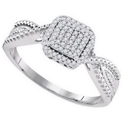 0.02CT Diamond Micro-Pave 10KT Ring White Gold