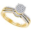 Image 1 : 0.33CT Diamond Bridal 10KT Ring Yellow Gold