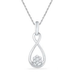 0.12CT Diamond Anniversary 10KT Pendant White Gold