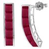 Image 1 : 5 ctw Ruby Earrings Jewelry 14KT White Gold