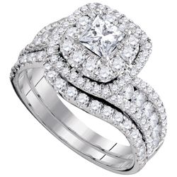 2.0CT Diamond Bridal 14KT Ring White Gold