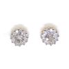 Image 1 : 1CT Diamond Flower 14KT Earrings Yellow Gold