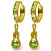 Image 1 : 2.3 ctw Peridot Earrings Jewelry 14KT Yellow Gold