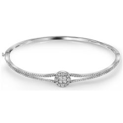 1.0CT Diamond Anniversary 14KT Bangle White Gold