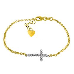 0.18 ctw Diamond Anniversary Bracelet Jewelry 14KT Yellow Gold